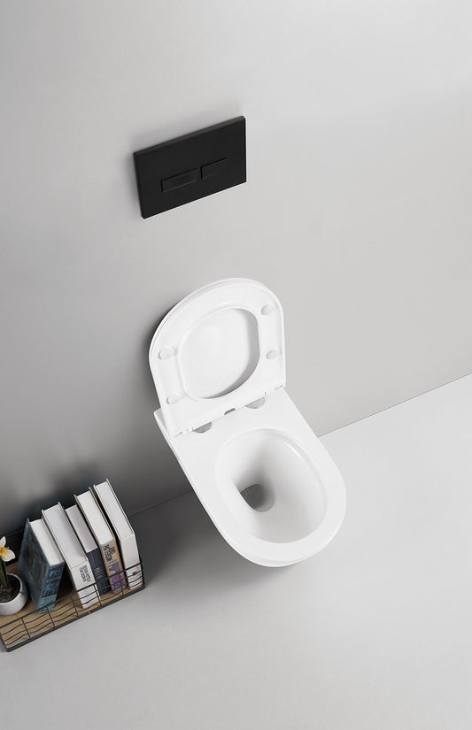 A toilet on the wall from ringfi bathroom