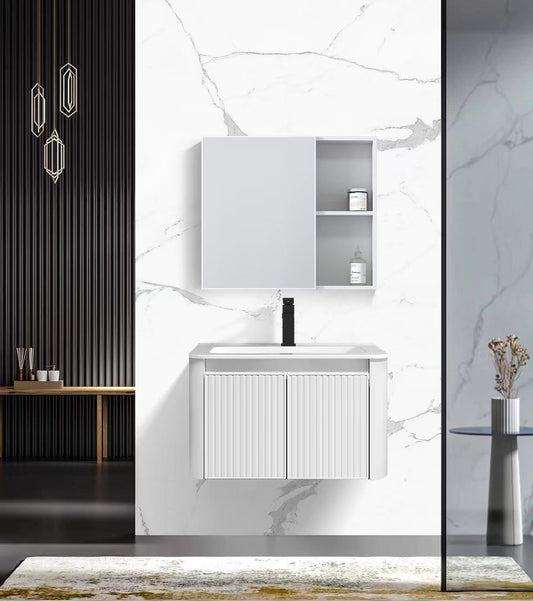 100 Series Nordic design bathroom cabinet multi-layer storage design