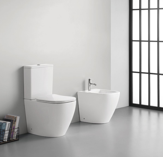 Qucik set Patented product floor-standing split toilet rimless, p/r-trap