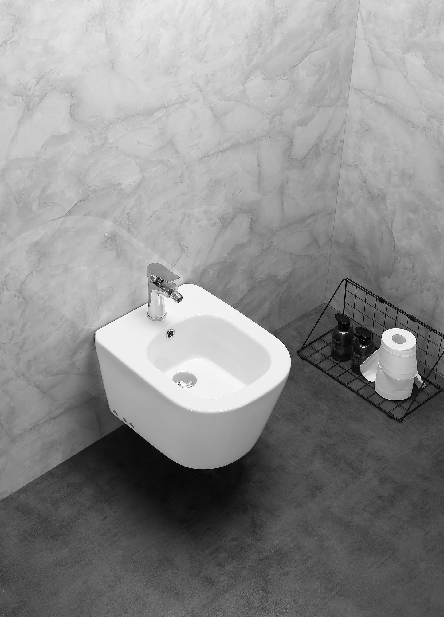 QUICK Tornado Series Modern Wall-Mounted Toilet and Sink Set