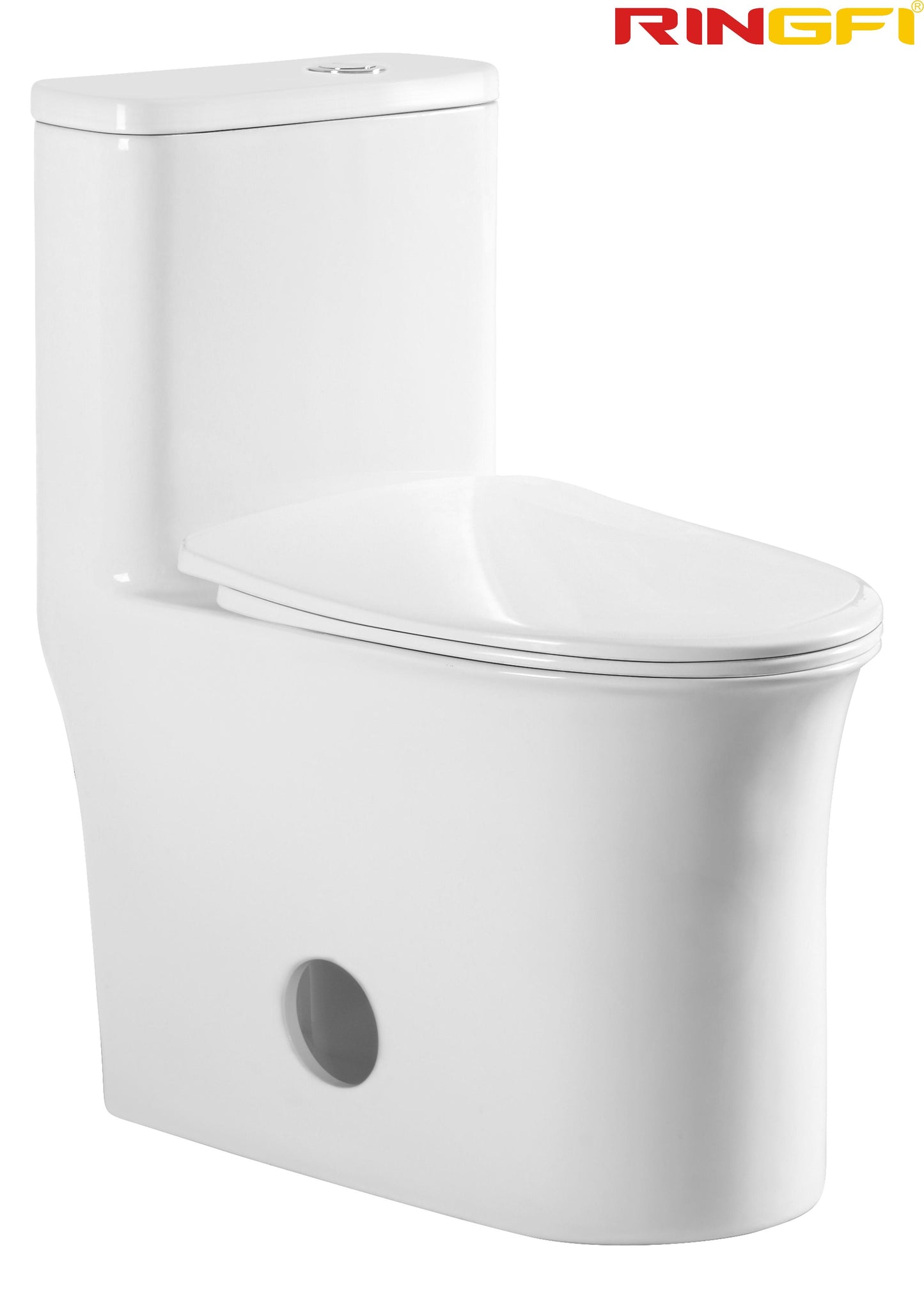 8656 One-piece modern design simple floor-standing ceramic toilet easy to clean