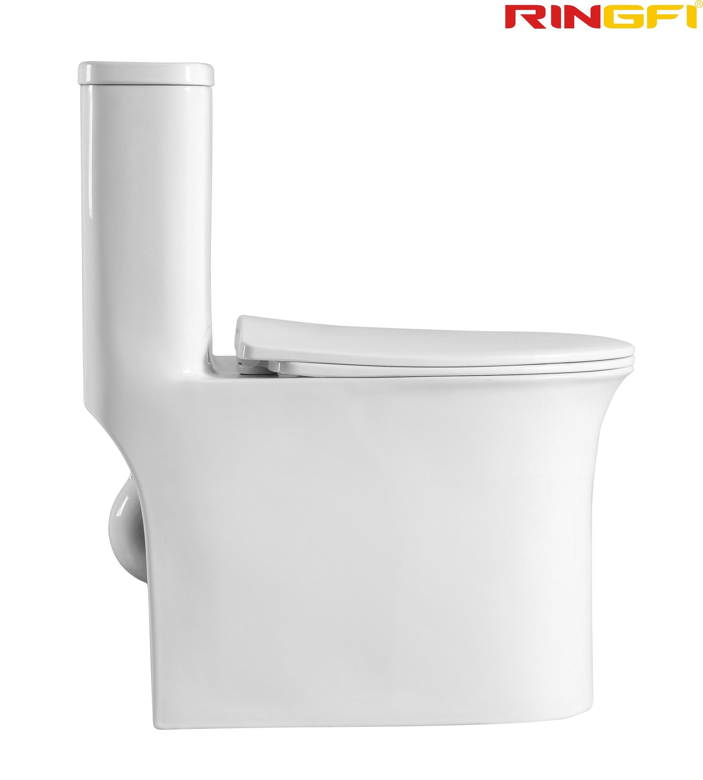 8656 One-piece modern design simple floor-standing ceramic toilet easy to clean