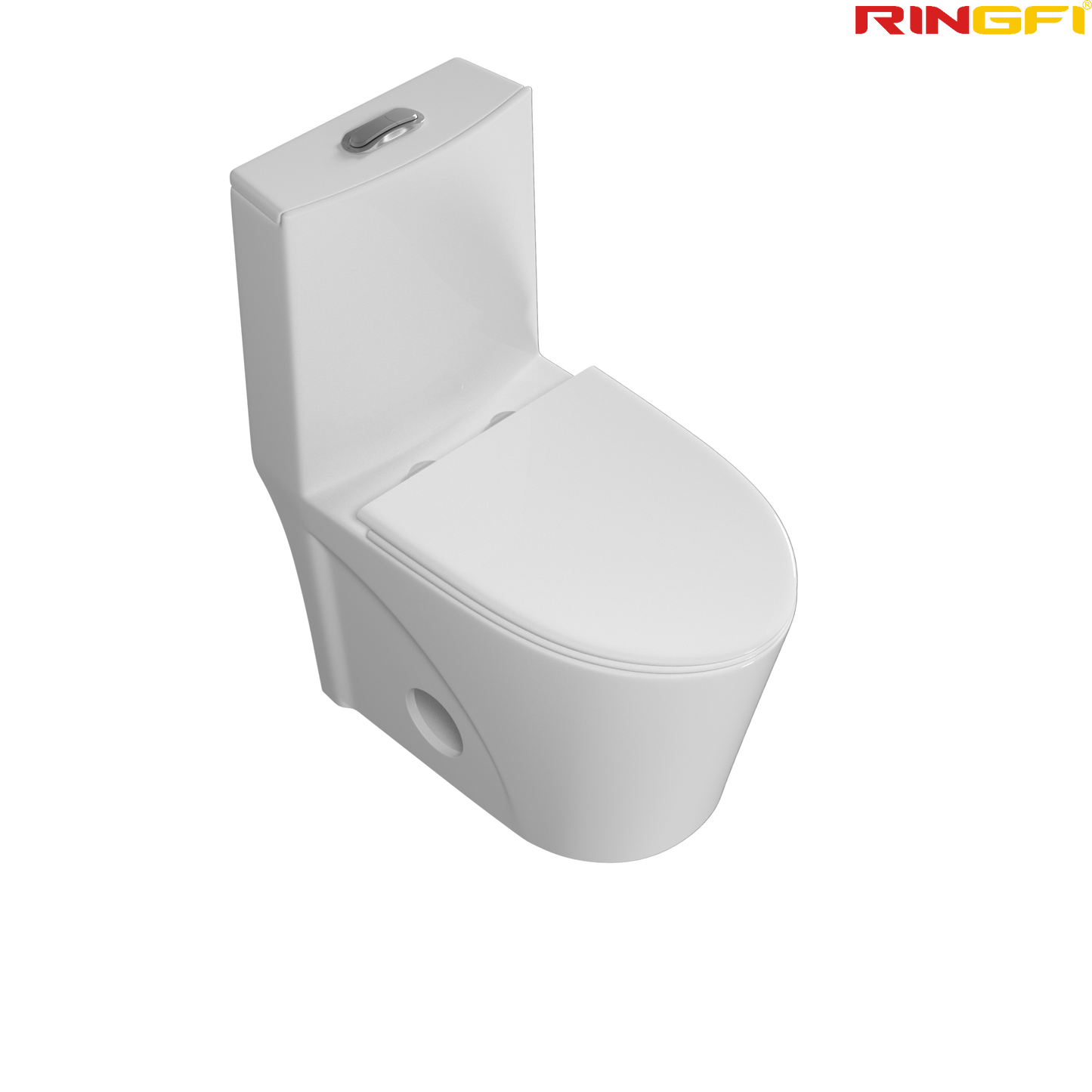 8654 One-piece modern design simple floor-standing ceramic toilet easy to clean