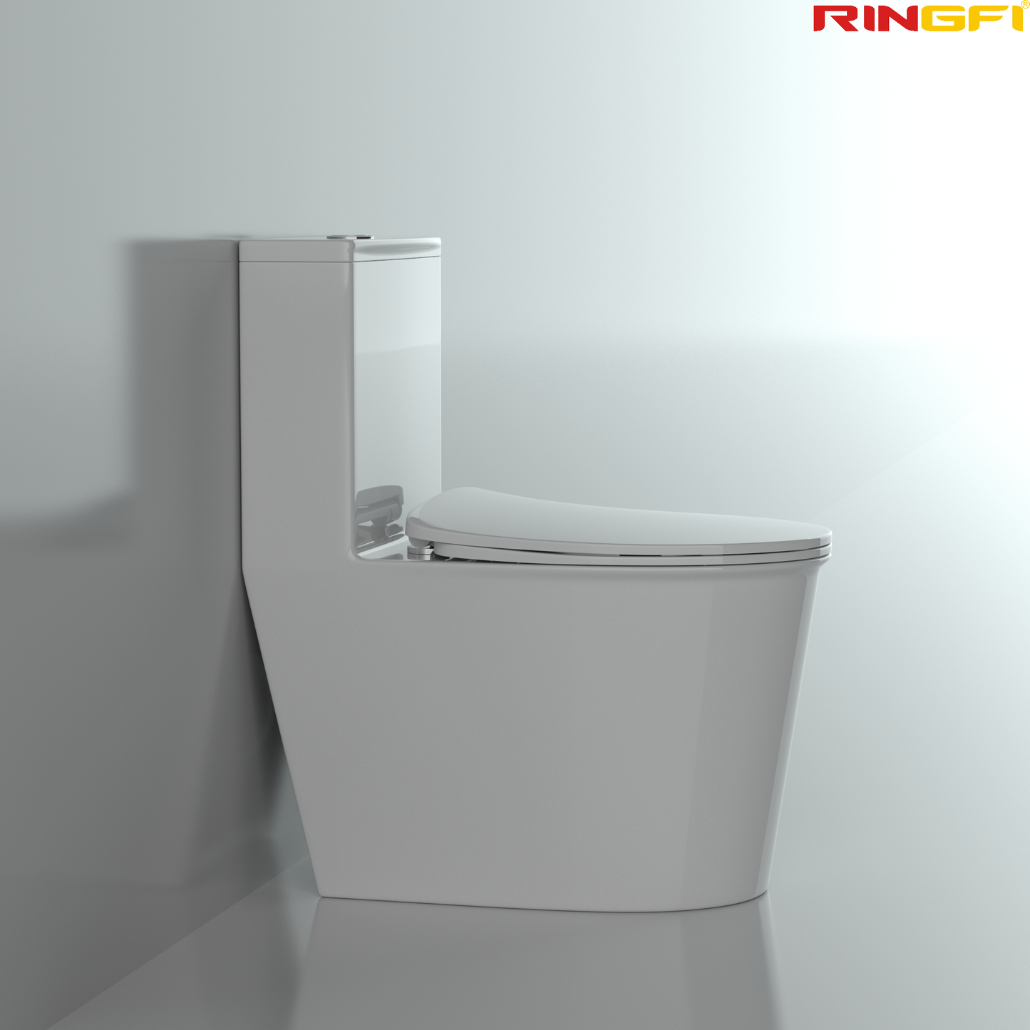 8653 One-piece modern design simple floor-standing ceramic toilet easy to clean