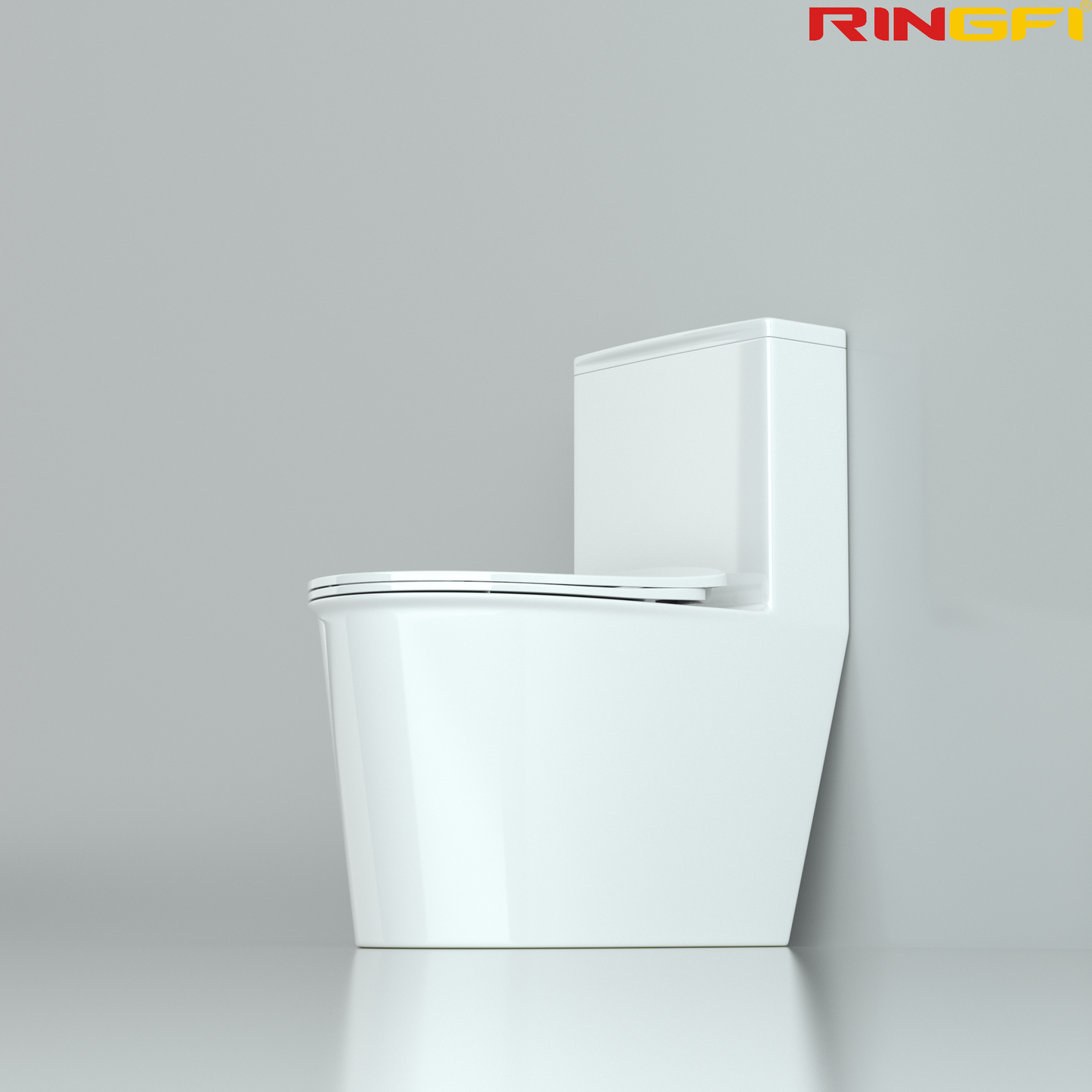 8653 One-piece modern design simple floor-standing ceramic toilet easy to clean