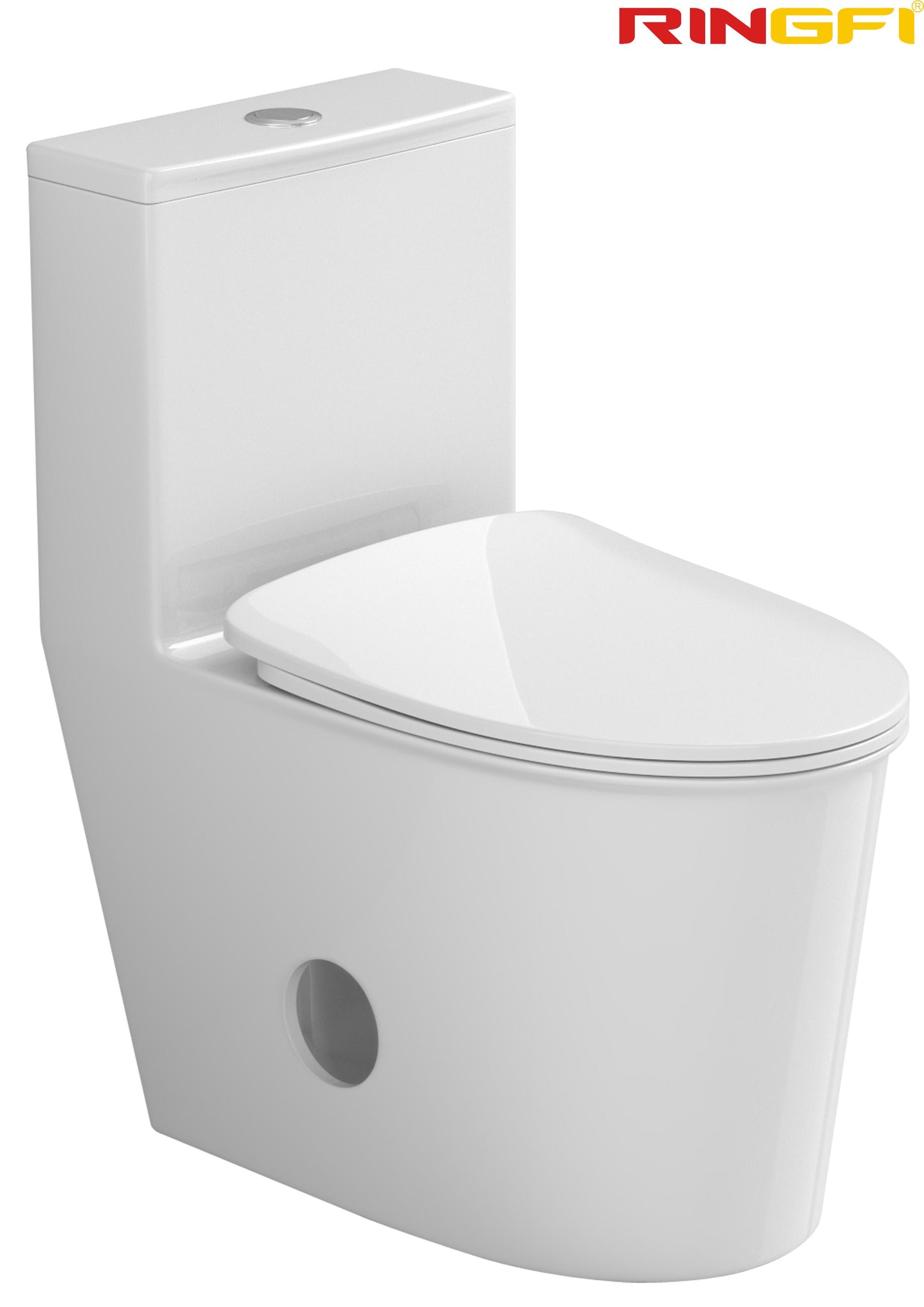 8653 One-piece modern design simple floor-standing ceramic toilet easy to clean