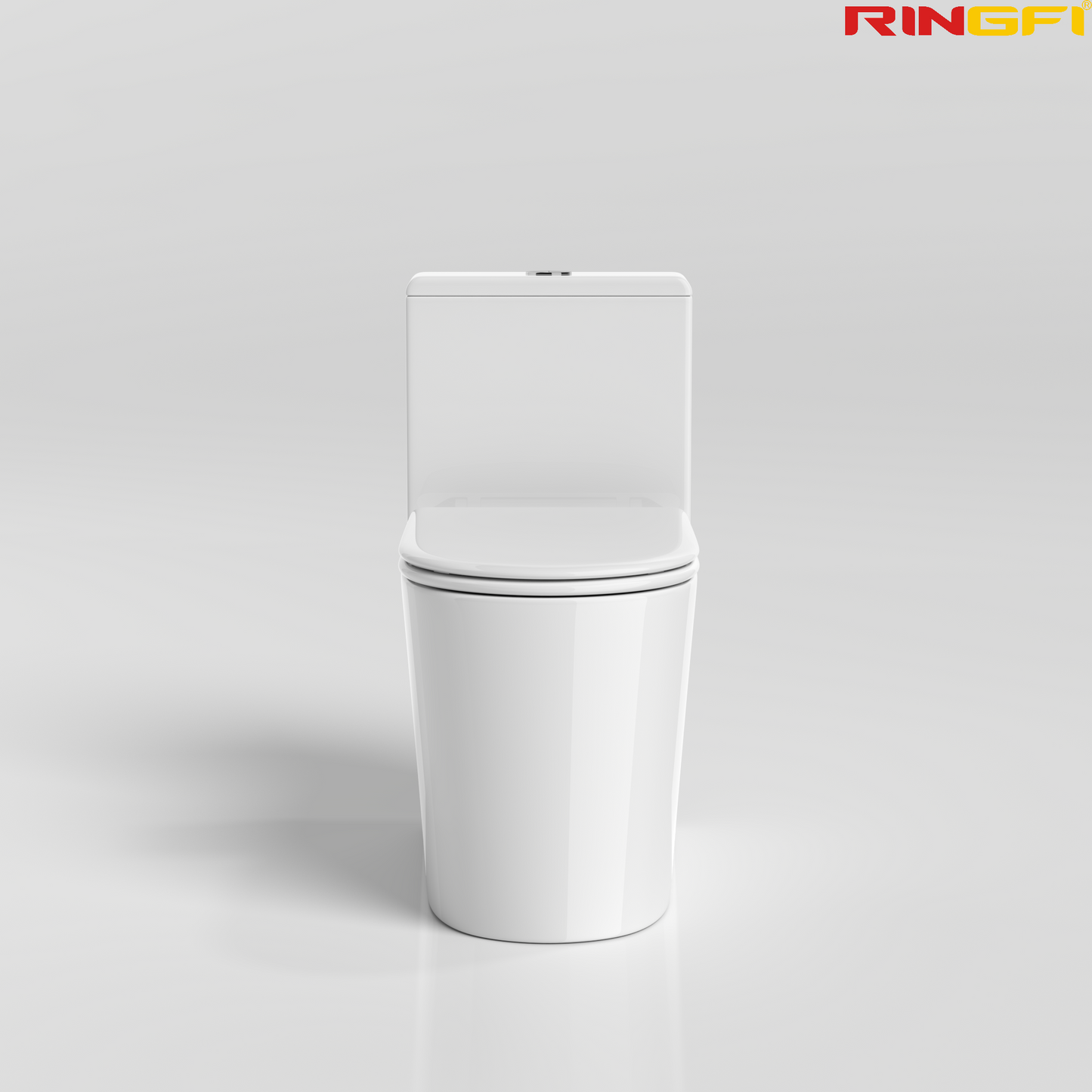 8651 One-piece modern design simple floor-standing ceramic toilet easy to clean