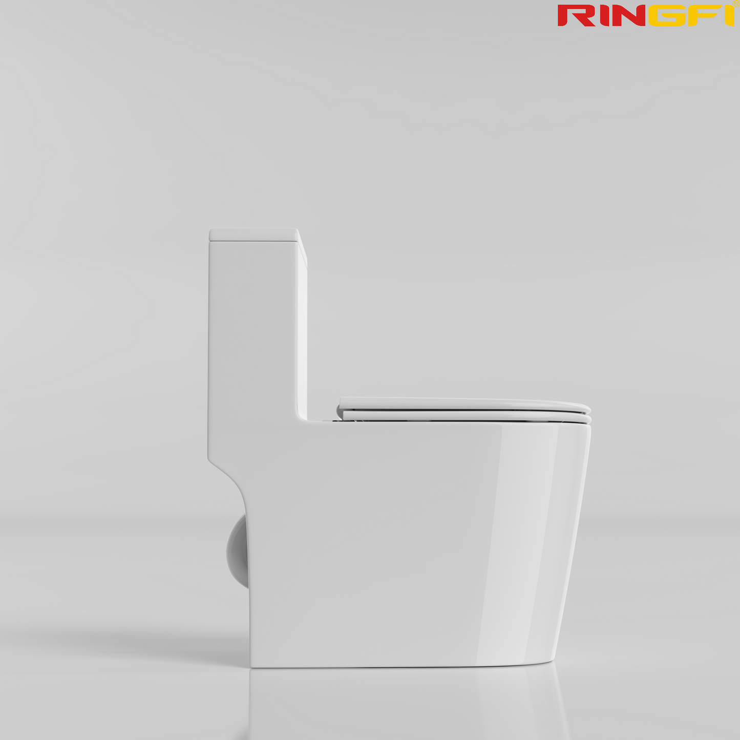 8651 One-piece modern design simple floor-standing ceramic toilet easy to clean