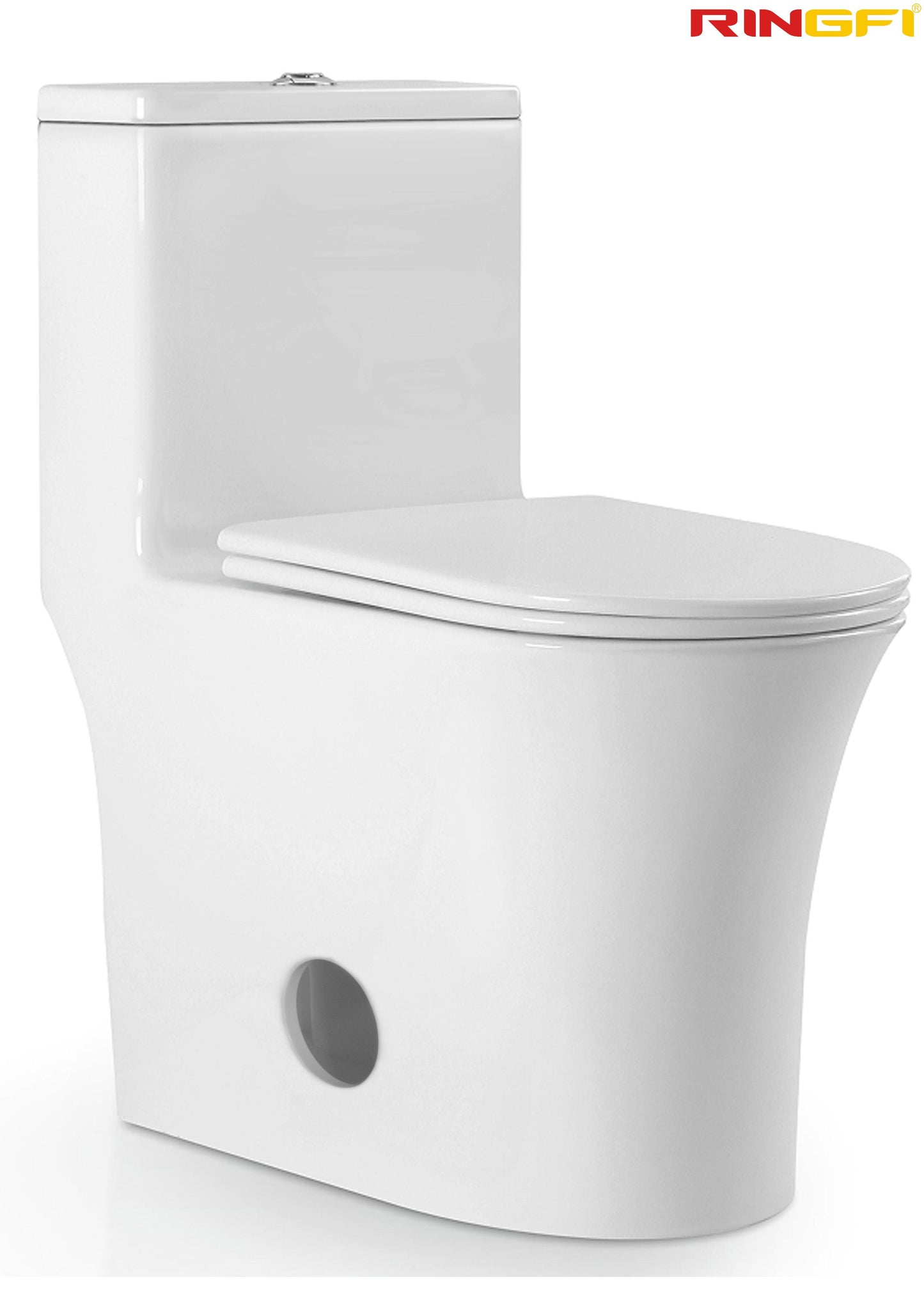 8649 One-piece modern design simple floor-standing ceramic toilet easy to clean