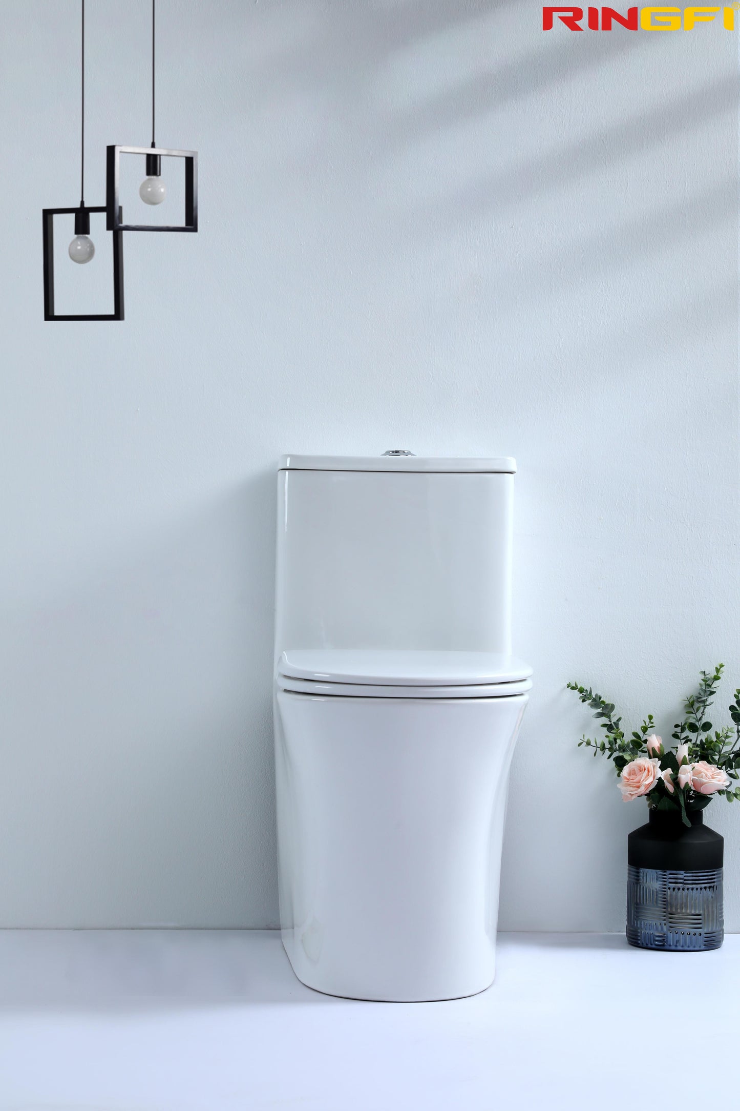 8649 One-piece modern design simple floor-standing ceramic toilet easy to clean