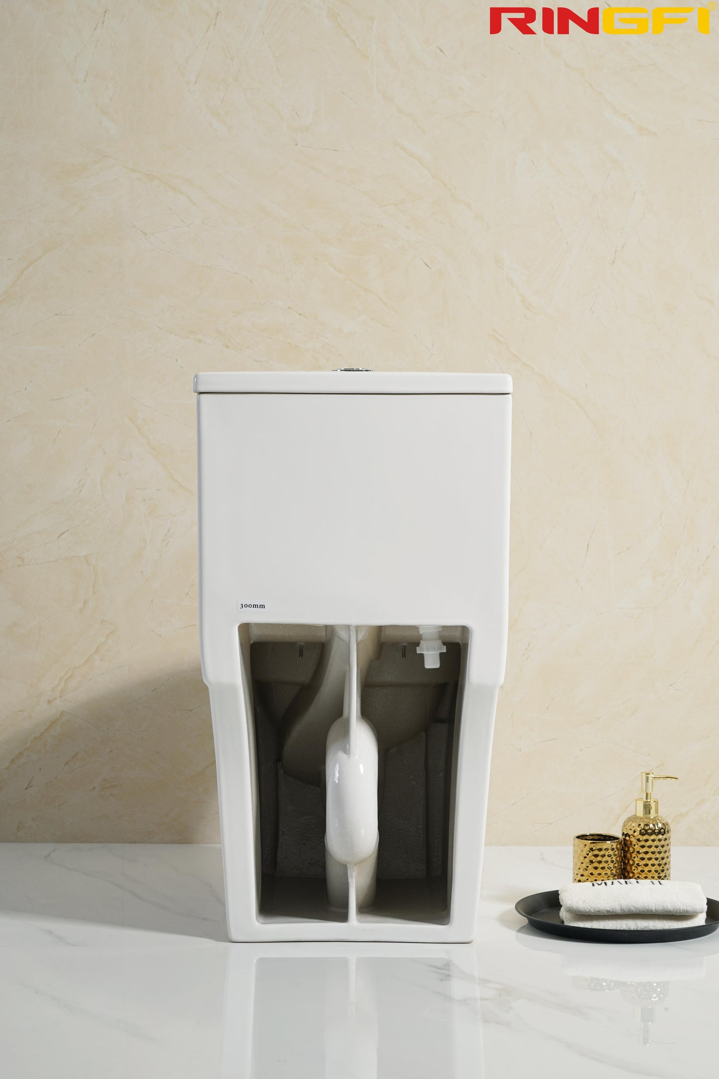 8639 One-piece modern design simple floor-standing ceramic toilet easy to clean