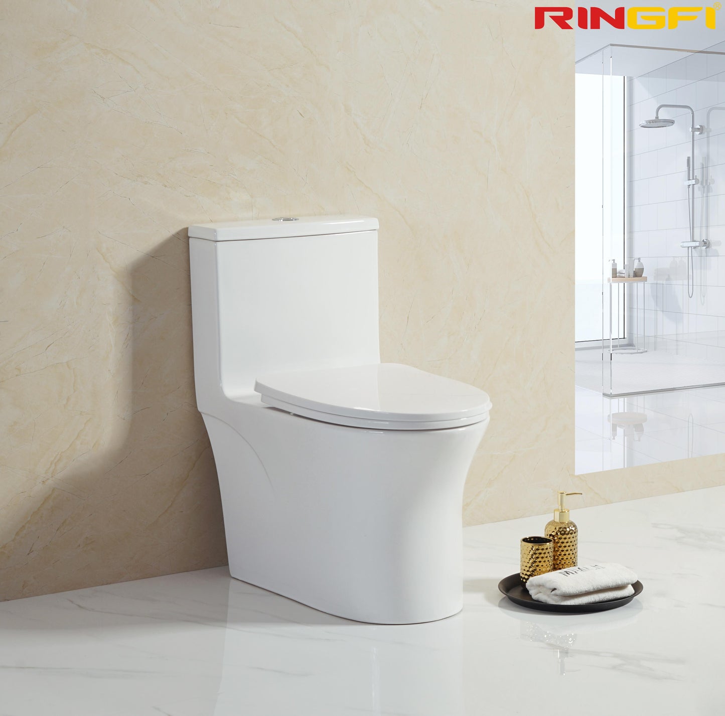8639 One-piece modern design simple floor-standing ceramic toilet easy to clean