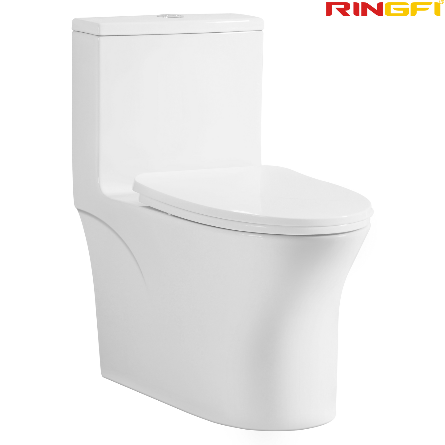 8639 One-piece modern design simple floor-standing ceramic toilet easy to clean