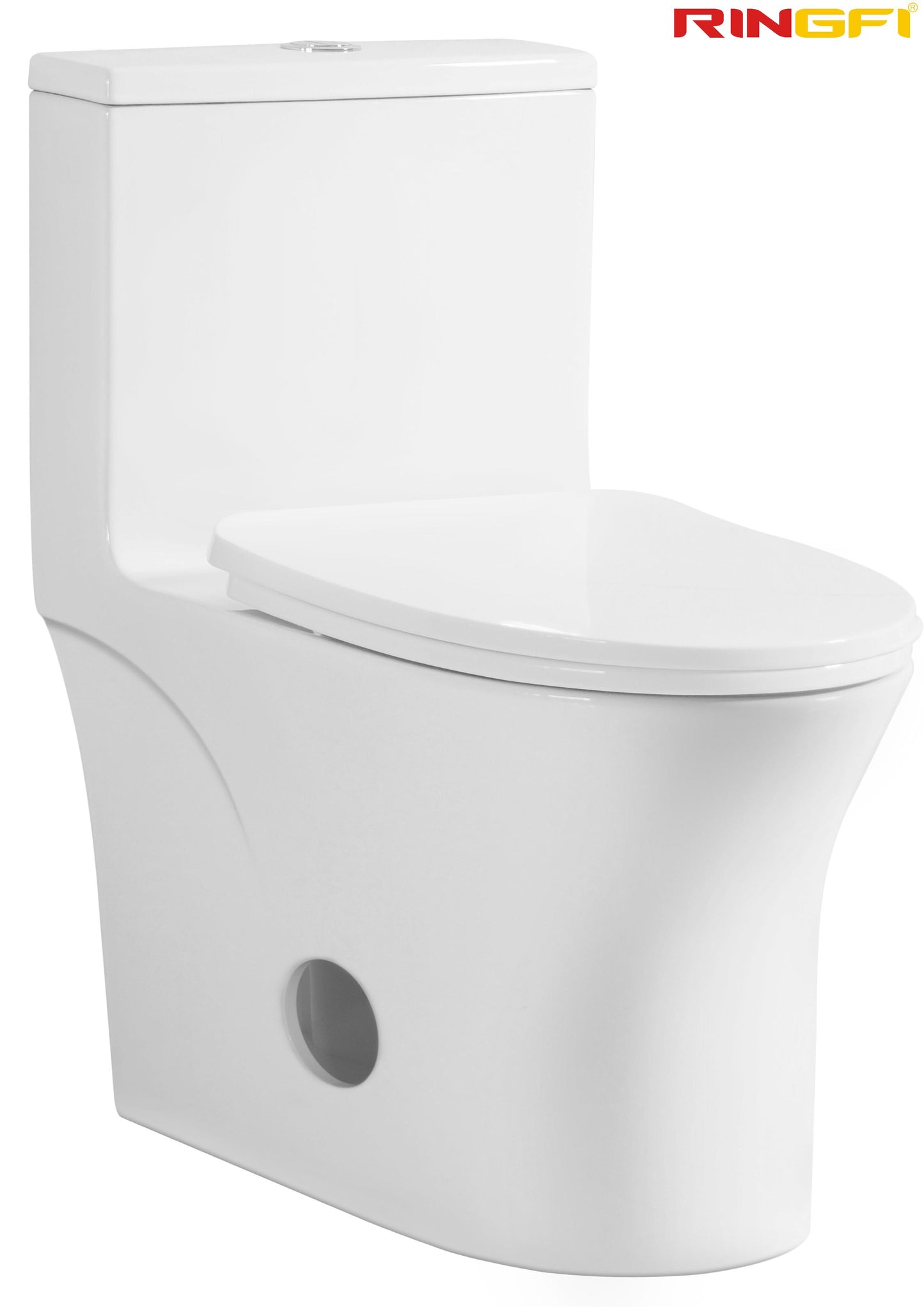 8639 One-piece modern design simple floor-standing ceramic toilet easy to clean