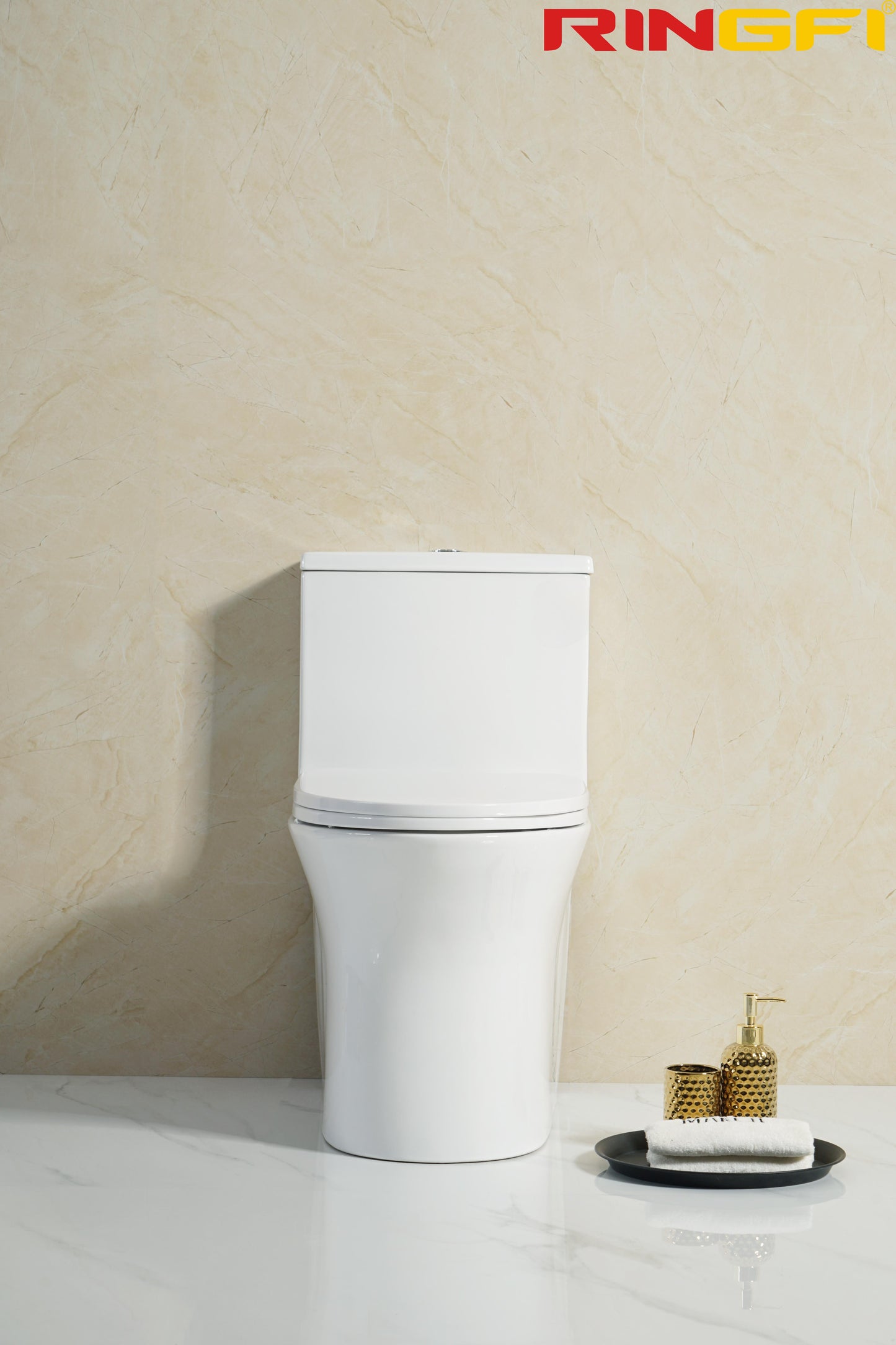 8639 One-piece modern design simple floor-standing ceramic toilet easy to clean