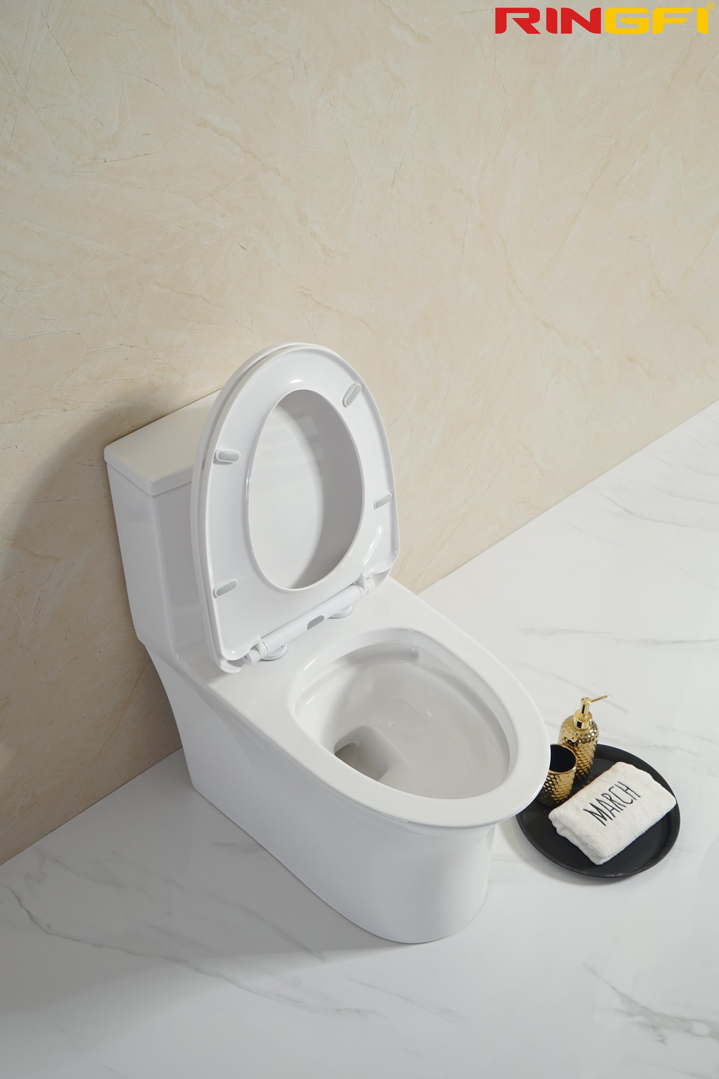 8639 One-piece modern design simple floor-standing ceramic toilet easy to clean