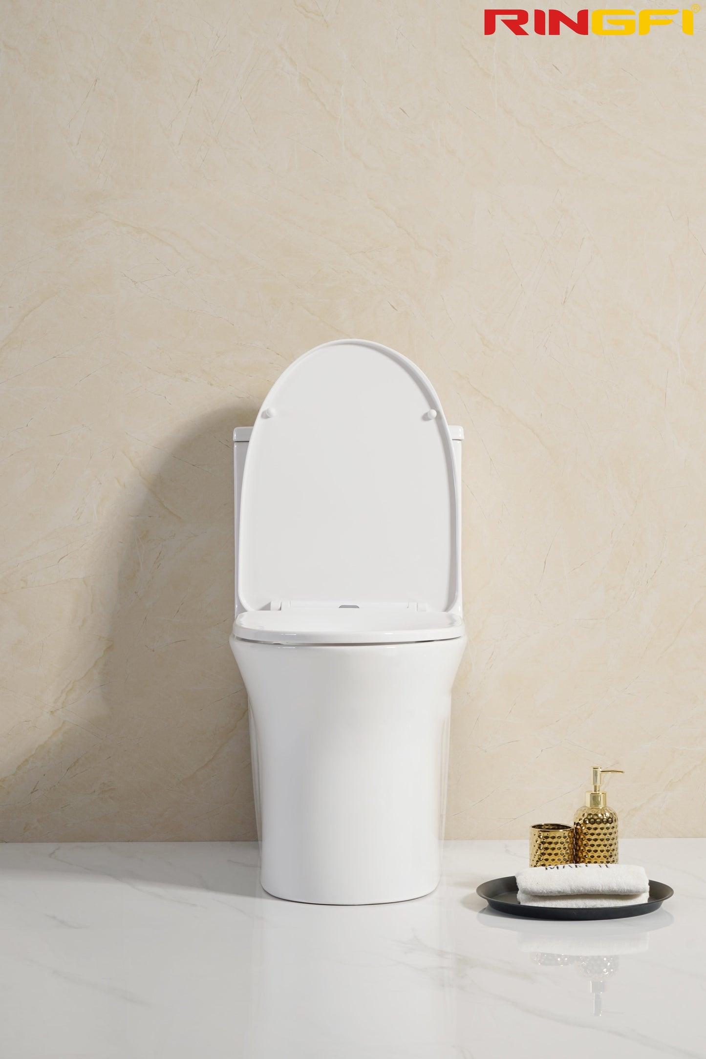 8639 One-piece modern design simple floor-standing ceramic toilet easy to clean