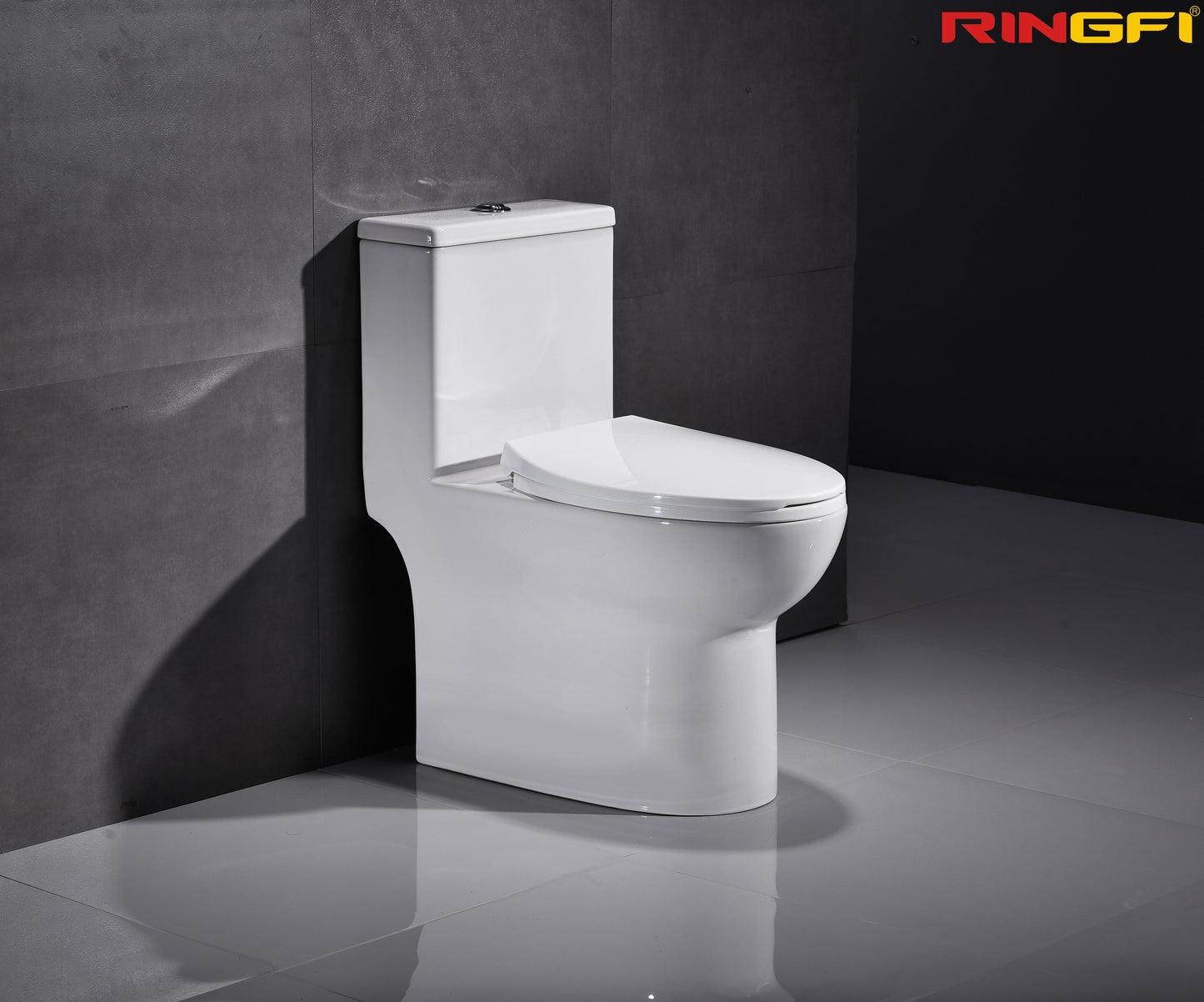 8638 One-piece modern design simple floor-standing ceramic toilet easy to clean