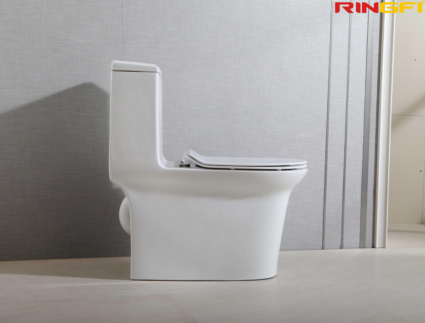 8629 One-piece modern design simple floor-standing ceramic toilet easy to clean