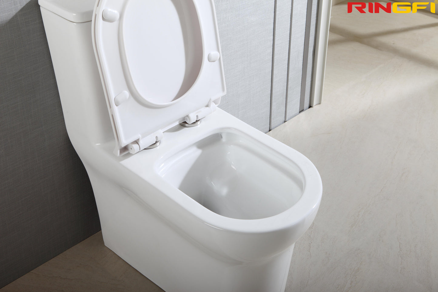 8618 One-piece modern design simple floor-standing ceramic toilet easy to clean