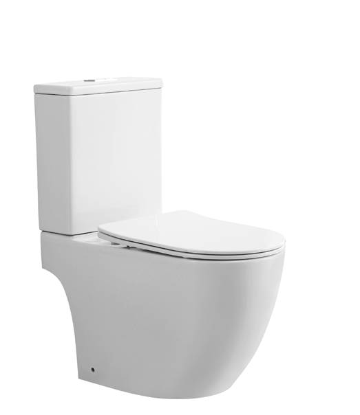 23005/23006 Easy to clean without leaning against the wall. Patented product. Split toilet rimless, p/s-trap