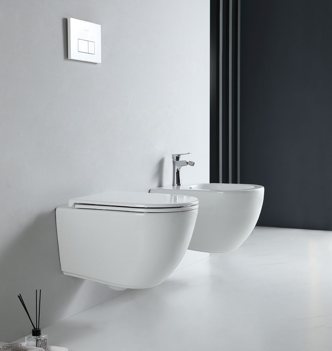 25002 Ultra-light product sewage pipe hidden design silent design wall hung toilet