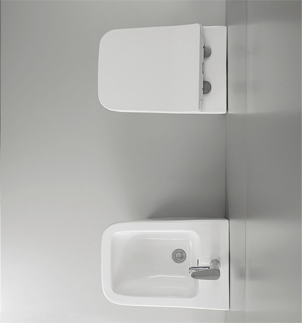 Ailin set Patented product floor landing toilet, bidet rimless, p-trap