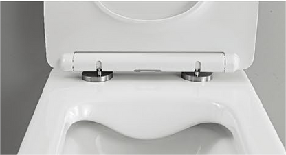 43005/43006 Easy to clean without leaning against the wall. Patented product. Split toilet rimless, p/s-trap
