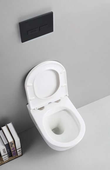 52002 Ultra-light design no hwavy on the wall Patented product wall hang toilet rimless, flush