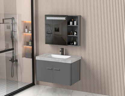 5508 Nordic design bathroom cabinet multi-layer storage design