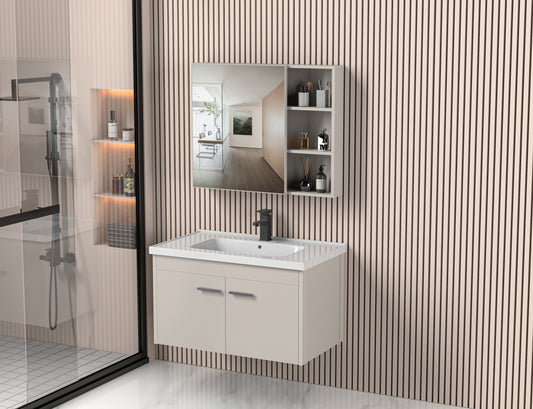 5508 Nordic design bathroom cabinet multi-layer storage design