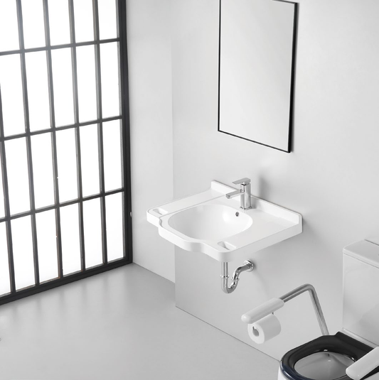 DB004 Special care for the disabled: split rimless toilet&basin, suitable for all disabled and elderly people