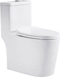 6651 One-piece modern design simple floor-standing ceramic toilet easy to clean