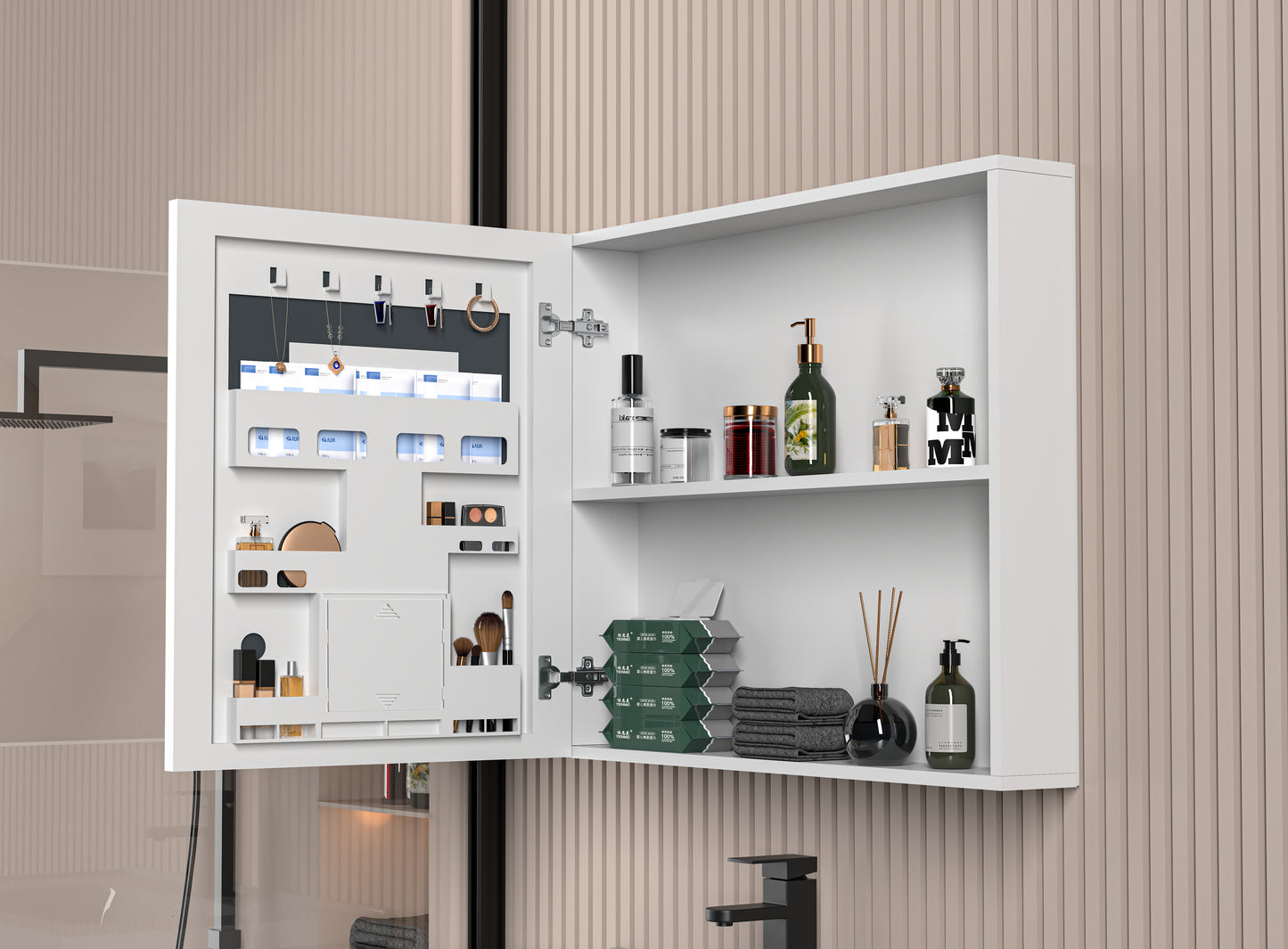 80 Series Nordic design bathroom cabinet multi-layer storage design