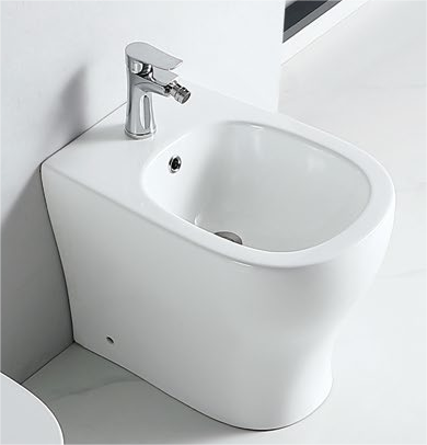 90003 Patented product bidet back to wall rimless, p/s-trap