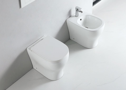 90003 Patented product bidet back to wall rimless, p/s-trap