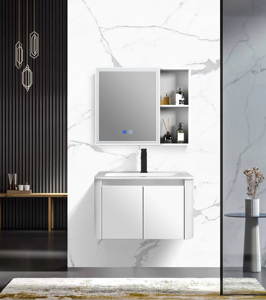 9893 Nordic design bathroom cabinet multi-layer storage design