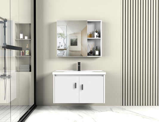 A8 Nordic design bathroom cabinet multi-layer storage design