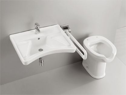 Comform Set Patented product, full-size for disabled people, suitable for floor-standing toilet with front opening, disabled people support basin