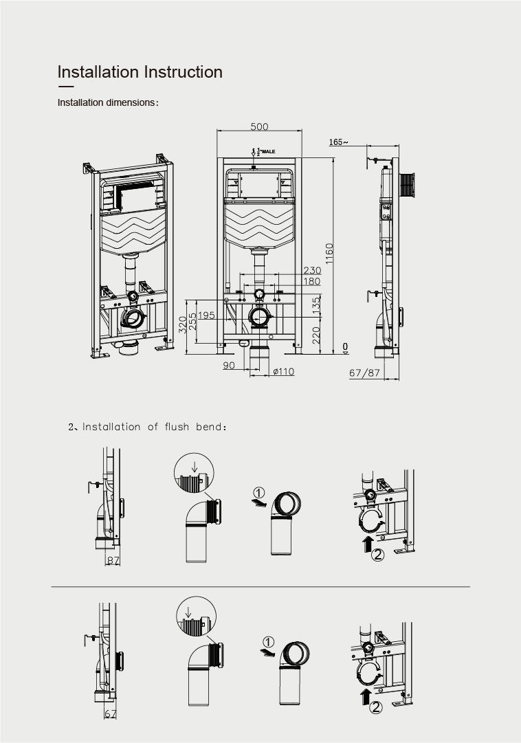 WT009 New Arrival flushing Concealed hanging intelligent sensor Concealed smart water Sanitary water tank sensor water Toilet tank