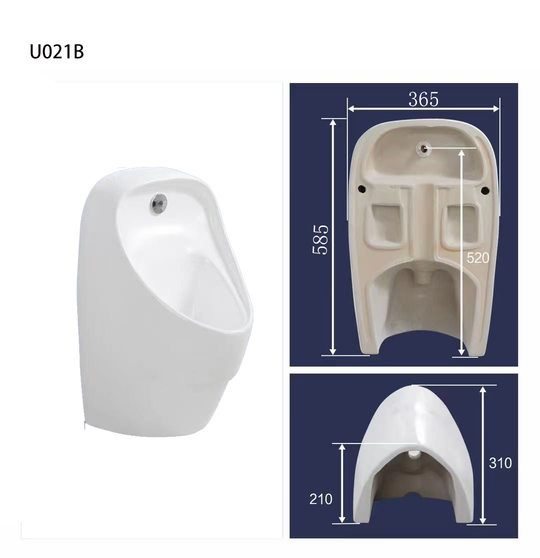 Electroplated gold ceramic urinal wall hanging household adult urinal intelligent induction vertical wall hanging ground type
