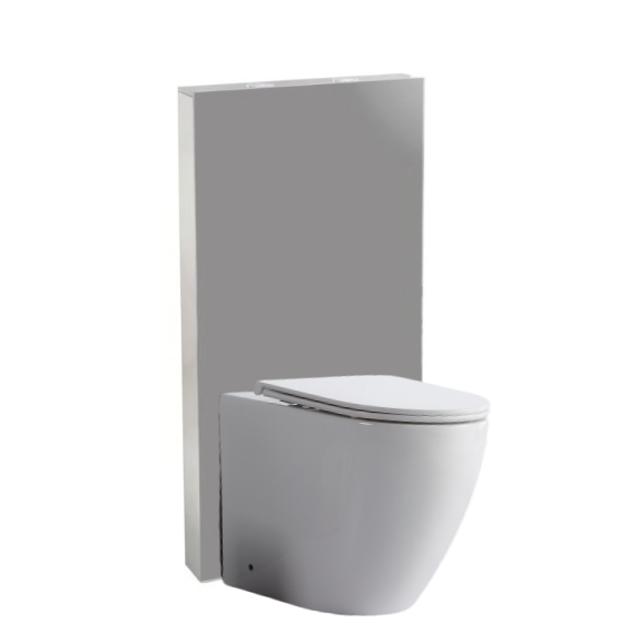 WT001 White drain button glass faced toilet water tank sensor flushing ceramic toilet tank for suspended WC tank cabinet cistern