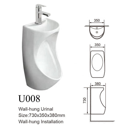 U008 Sink urinal in one men toilet Urinario ceramic flush mounted Urino wc wall mounted ceramic urinal sanitary ware men's urinal