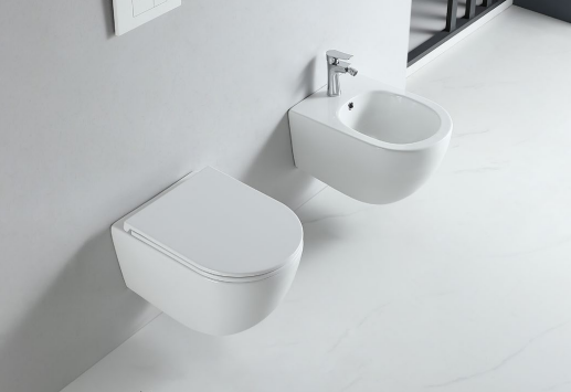 Wall-hung toilet and bidet from ringfi bathroom