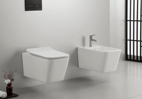 Square toilet and bidet bathroom set 2 from ringfi bathroom