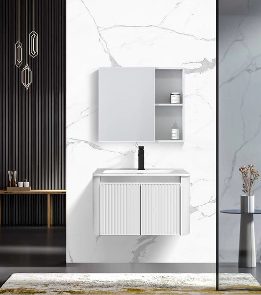 Mobile da bagno dal design nordico serie 100 con contenitore multistrato