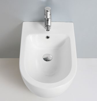 24004 Prodotto brevettato bidet sospeso senza brida, filo pavimento