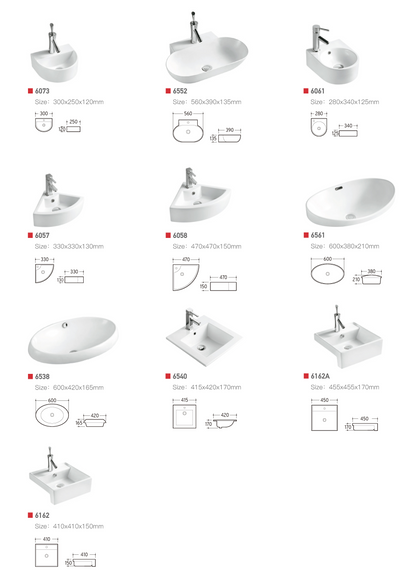 Classic Series Art Basin with many colors