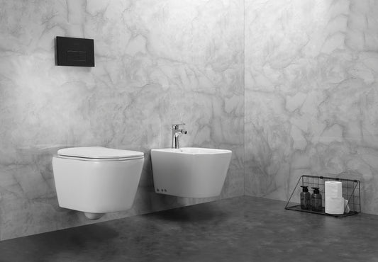 QUICK Tornado Series Modern Wall-Mounted Toilet and Sink Set
