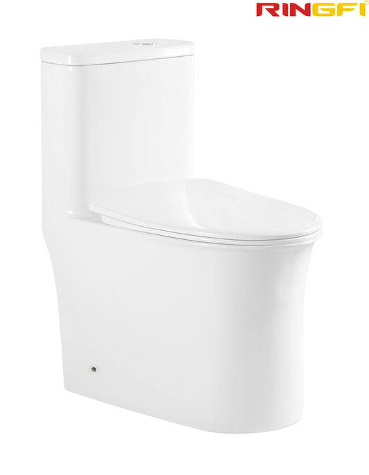 8656 One-piece modern design simple floor-standing ceramic toilet easy to clean